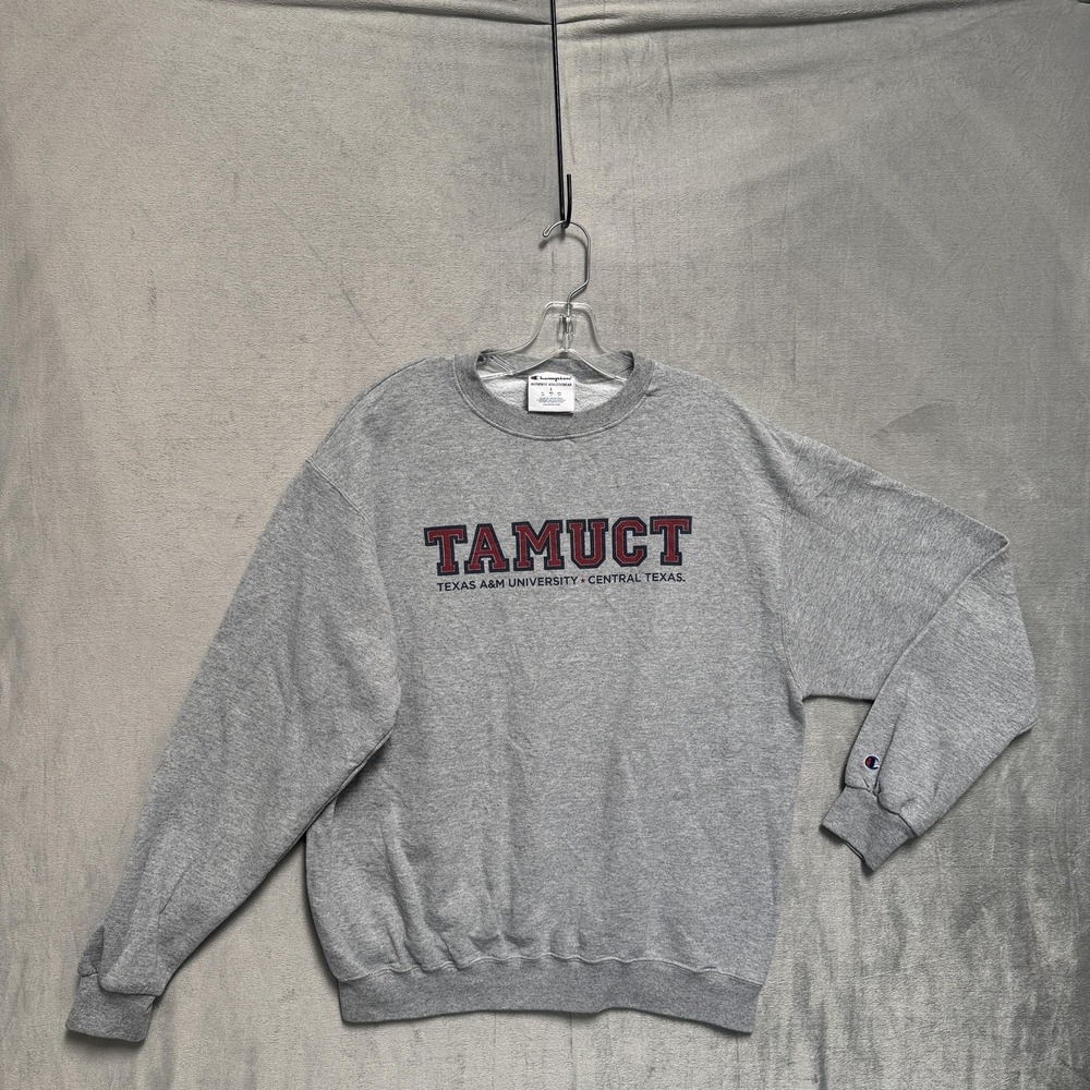 Texas A&M Aggies TAMUCT Sweatshirt Mens Large Gray NCAA Football Champion